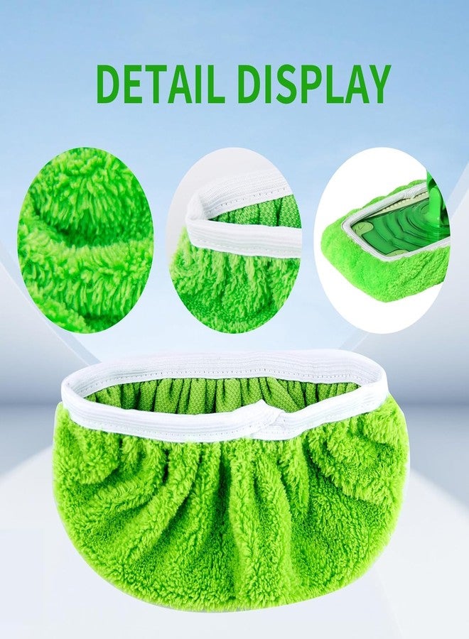 Abvsdu 4PCS Reusable Microfiber Mop Pads Compatible with Swiffer Sweeper, Washable Wet Mop Pad, Refill Pad for Wet Dual Purpose Mop for 10-12 Inch Cleaning Mops - Image 4